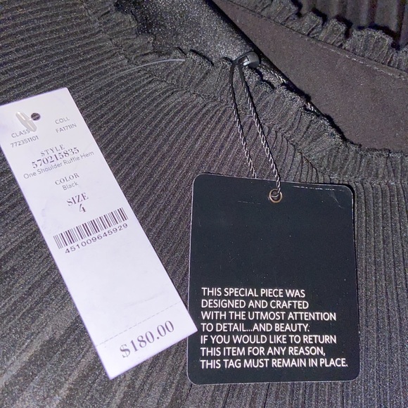 NWT WHBM One Shoulder Ruffle Hem dress - Picture 7 of 8